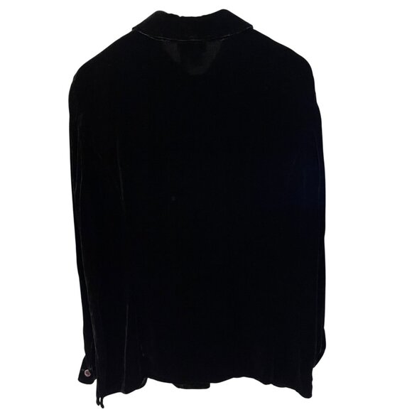 Vintage Y2K Coldwater Creek Women Velvet Button Down Shirt Size L Luxury Holiday - Picture 2 of 9